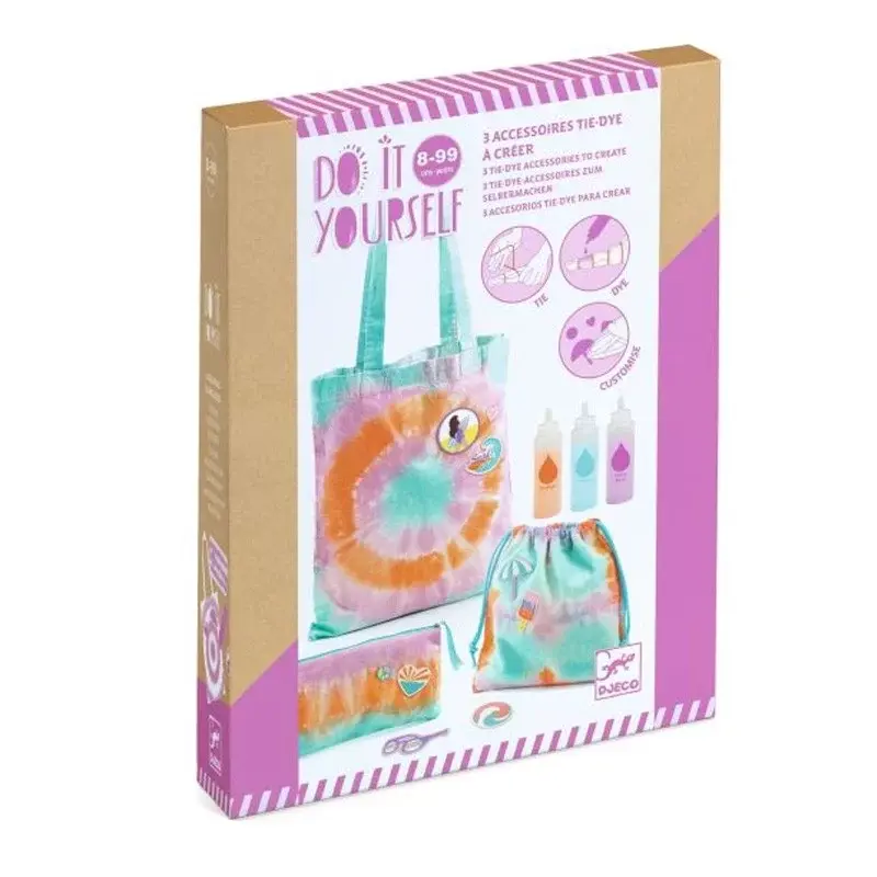 Do it yourself - Coffret 3 accessoires Tie-Dye à créer