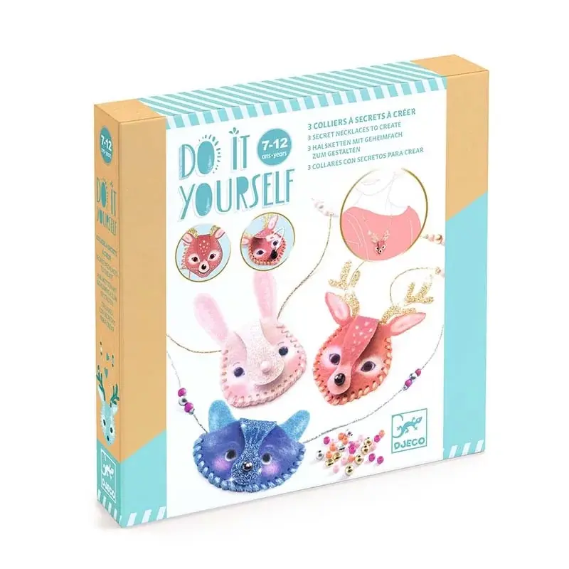 Do it yourself - Coffret créatif 3 colliers à secrets étincelants