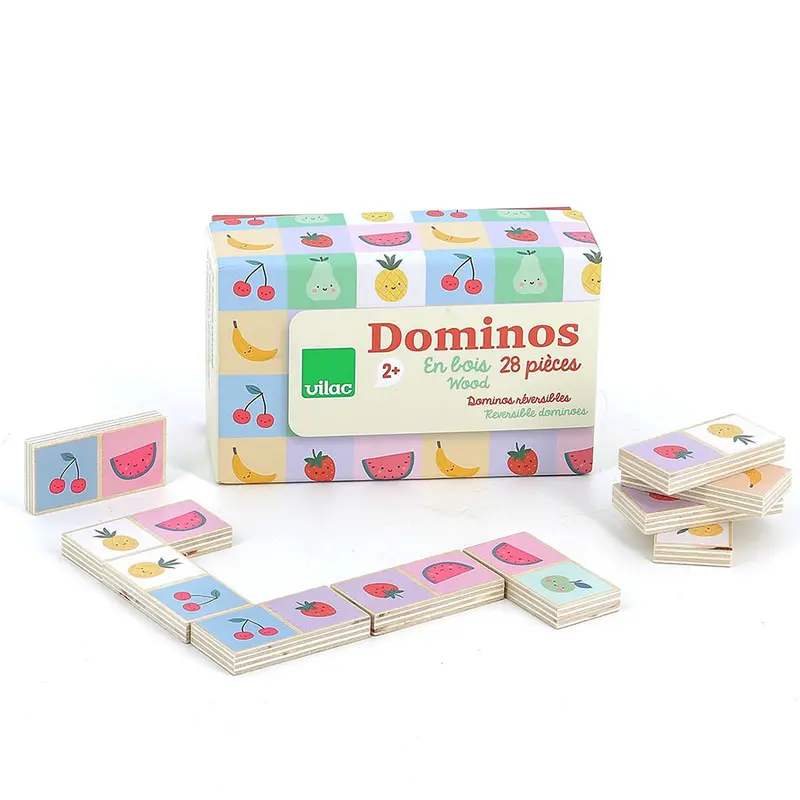 Dominos en bois - Fruits et légumes