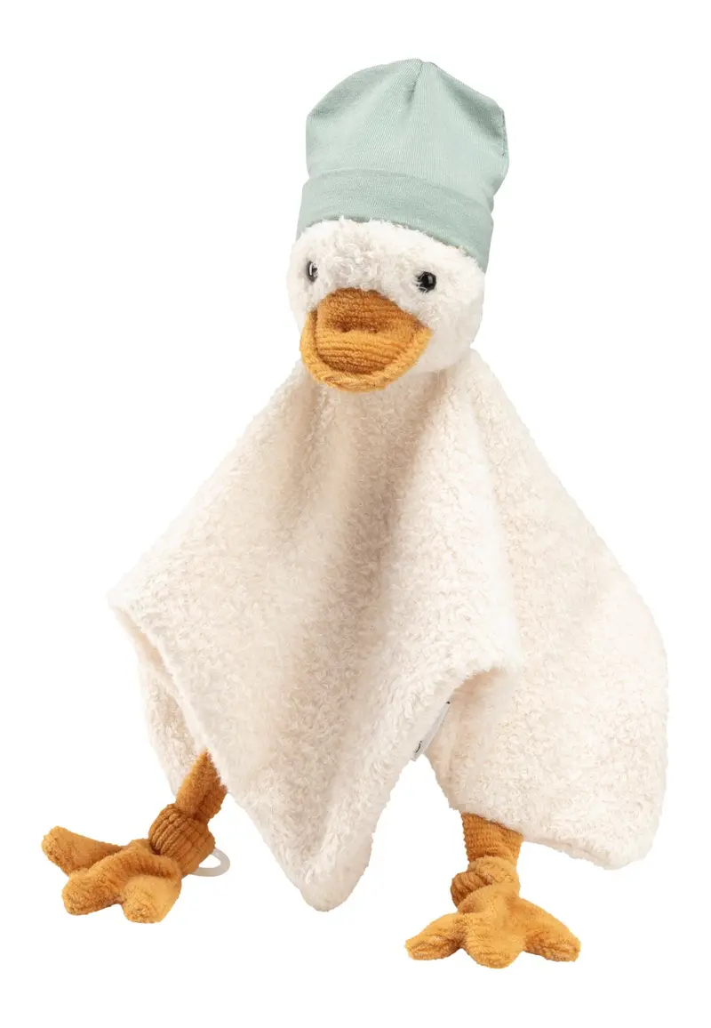 Doudou Canard Edda M avec attache-sucette