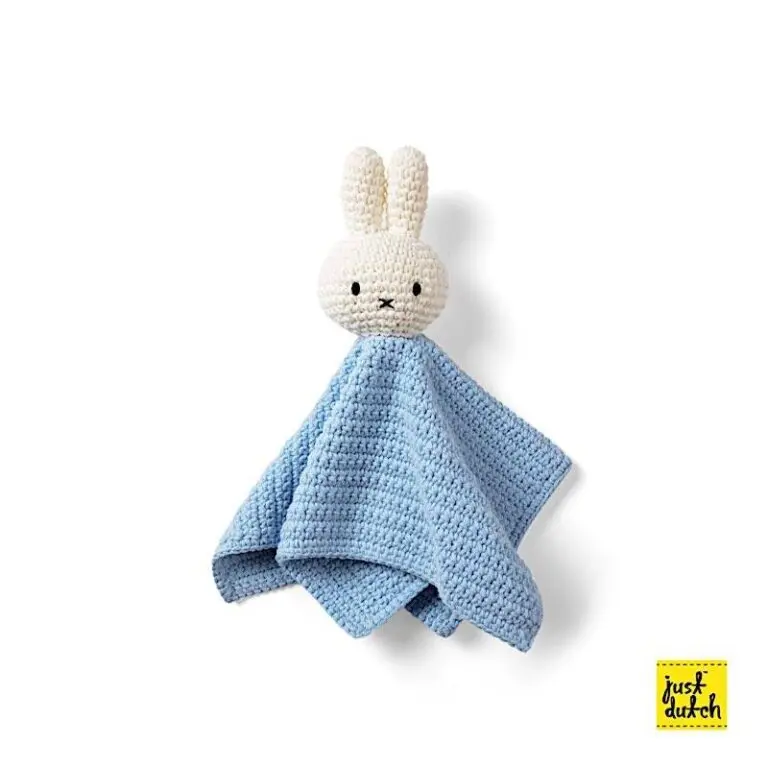 Doudou en Crochet Lapin Miffy - Bleu pastel