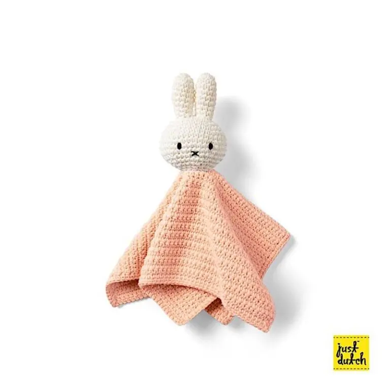 Doudou en Crochet Lapin Miffy - Rose pastel