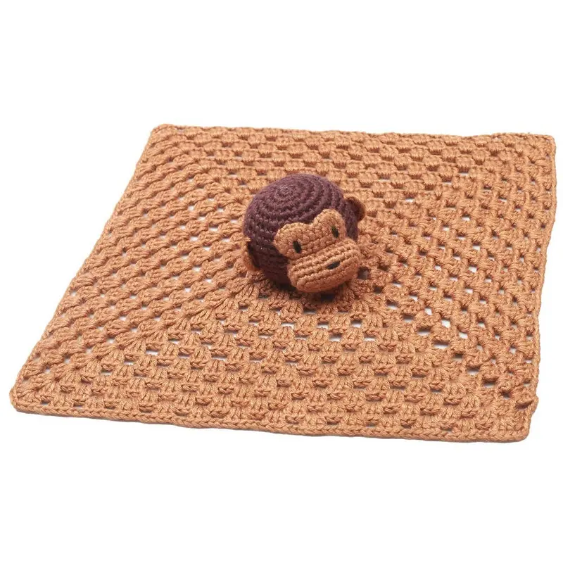 Doudou en Crochet Singe - Marron