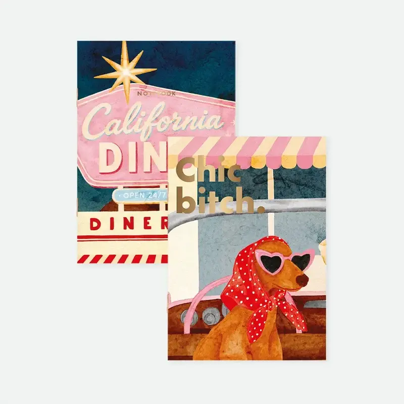 Duo de Carnets A6 California Diner - All the Ways to Say