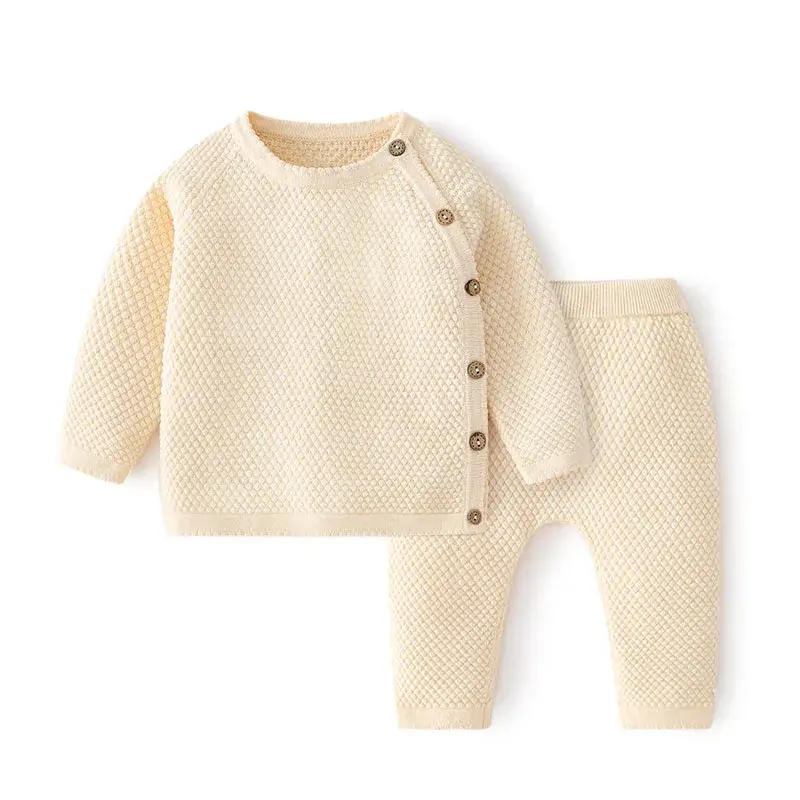 Ensemble Bébé Tricot 2 Pièces Pull et Pantalon – 0-3 ans