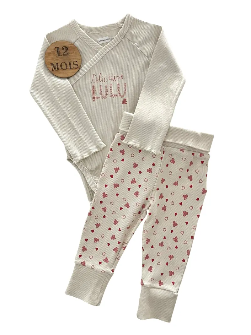 Ensemble body et legging côtelés, Lulu Castagnette