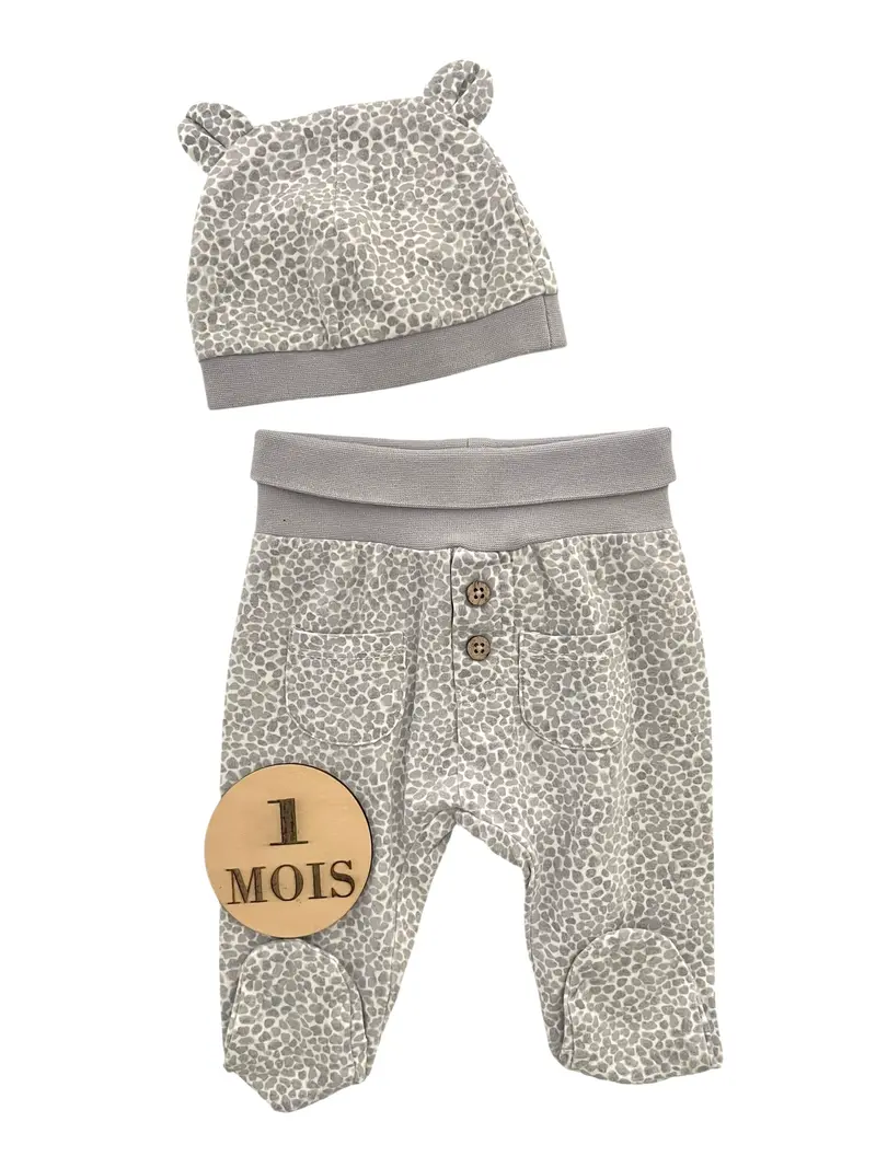 Ensemble bonnet + legging, gris, Mayoral