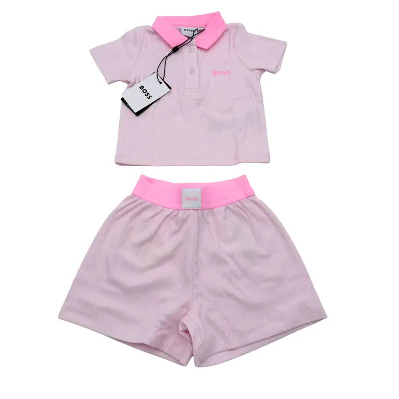 Ensemble polo et short rose — 3 mois