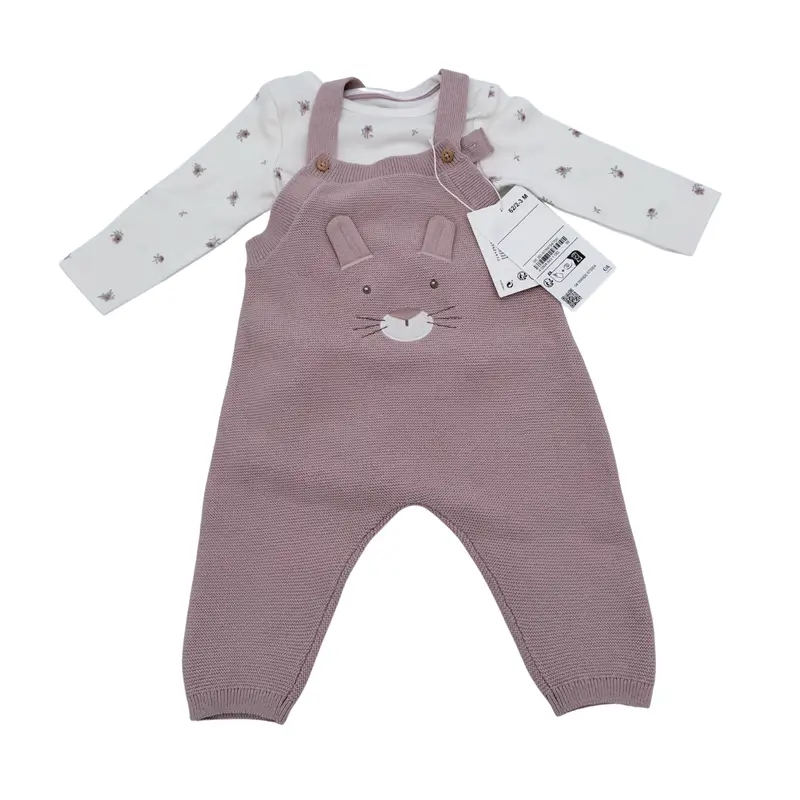 Ensemble tricot lapin — 2-3 mois
