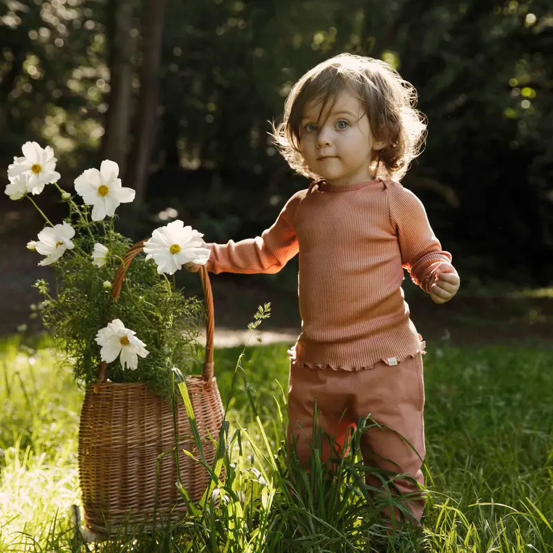 Esrum Cotton Baby Trousers - Tan - 1-24m