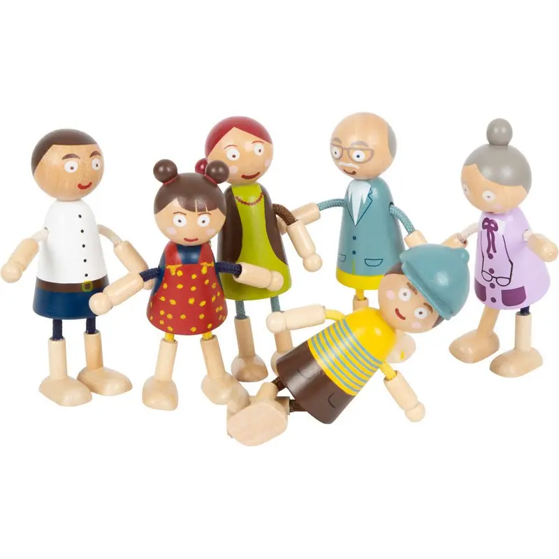 Famille de poupées bois souple