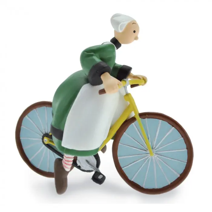 Figurine Bécassine à bicyclette en PVC 9,3 cm