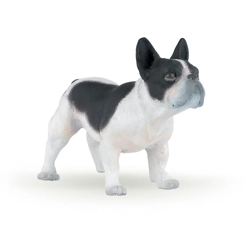Figurine Bouledogue français noir et blanc