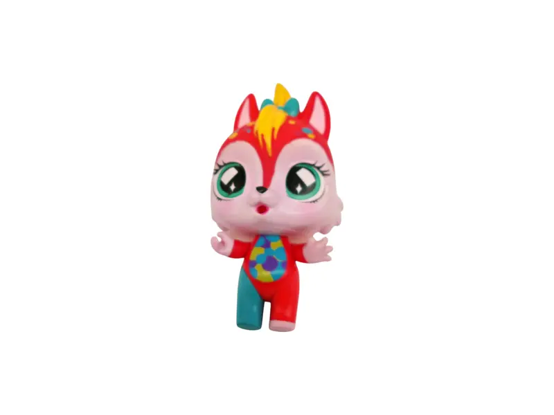 Figurine - Bubilloons Confettis -  Renarde multicolore