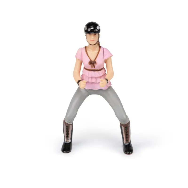 Figurine Cavalière fashion rose