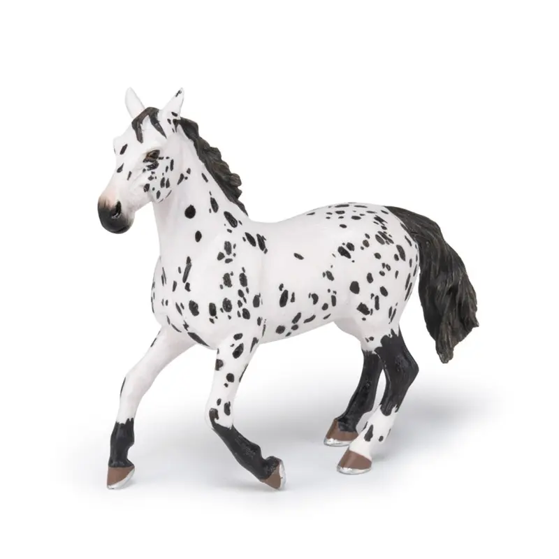 Figurine Cheval appaloosa noir