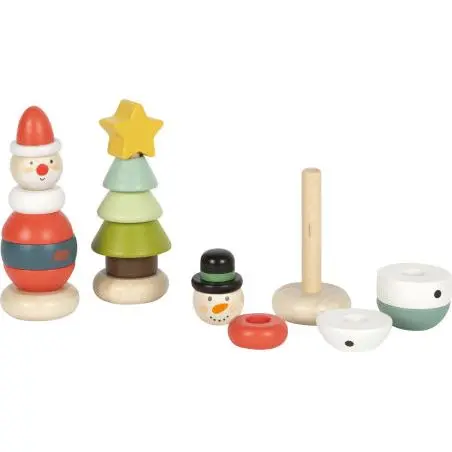 Figurine de Noël à empiler - bois