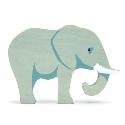 Figurine en Bois Animal de Safari - Éléphant
