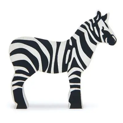 Figurine en Bois Animal de Safari - Zèbre