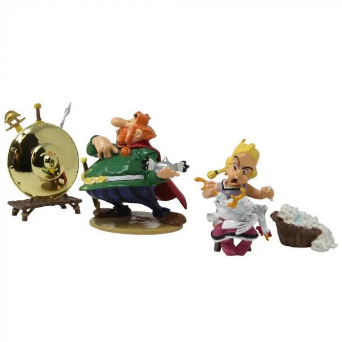 Figurine Pixi métal Astérix Abraracourcix Bouclier Miroir