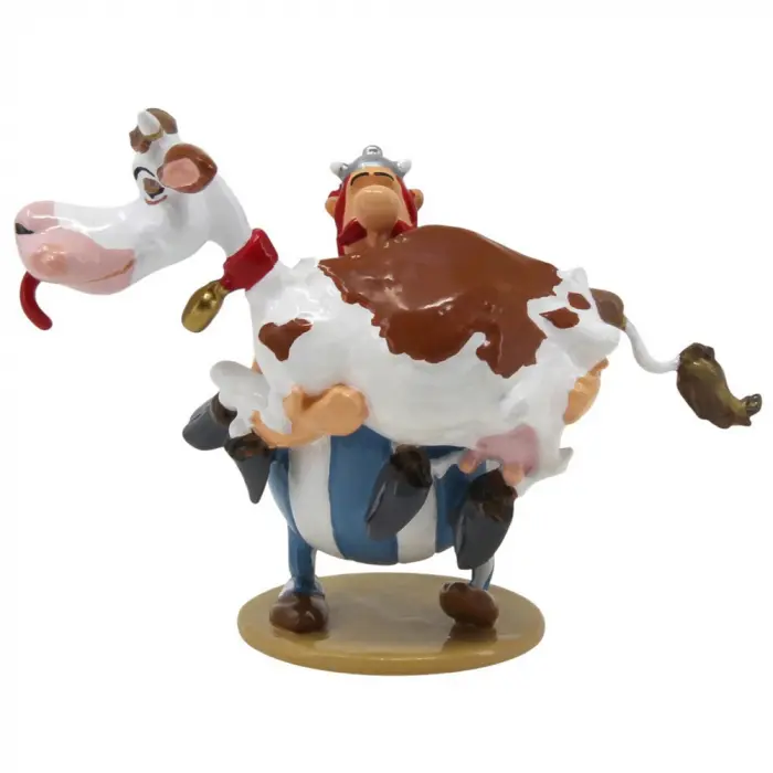 Figurine Pixi métal Astérix - Obélix portant la vache édition limitée 250 ex