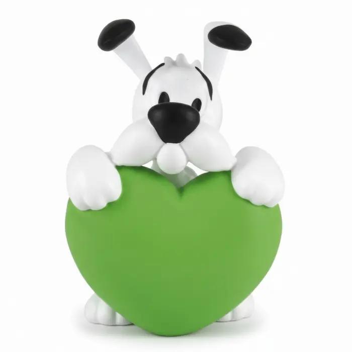 Figurine PVC - Idéfix cœur vert