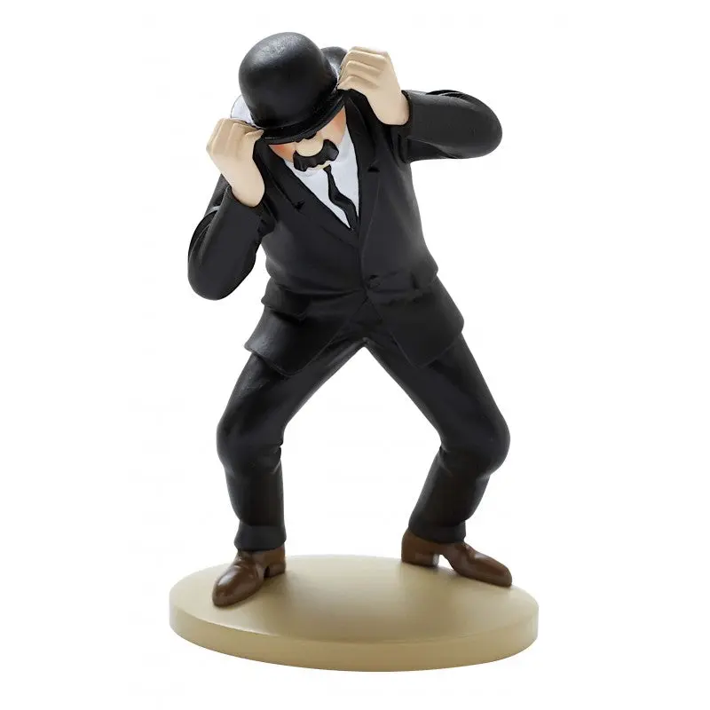 Figurine résine Tintin 12 cm - Dupond chapeau