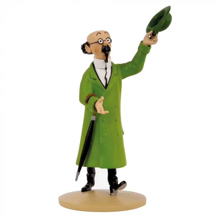 Figurine résine Tintin 12 cm - Professeur Tournesol salue