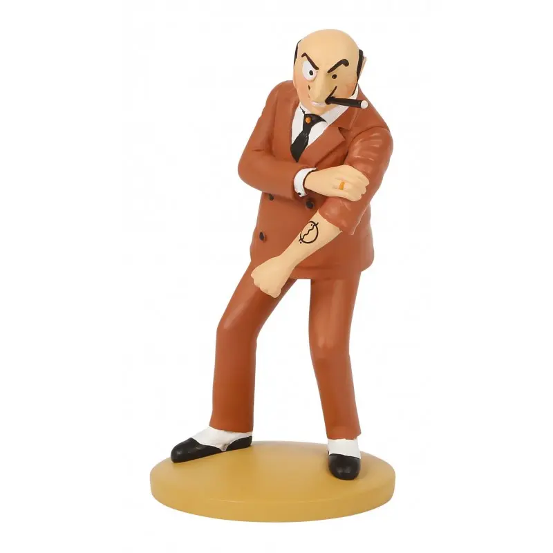 Figurine résine Tintin 12 cm - Rastapopoulos au tatouage