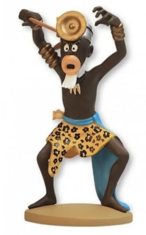 Figurine résine Tintin 12 cm - Sorcier Muganga