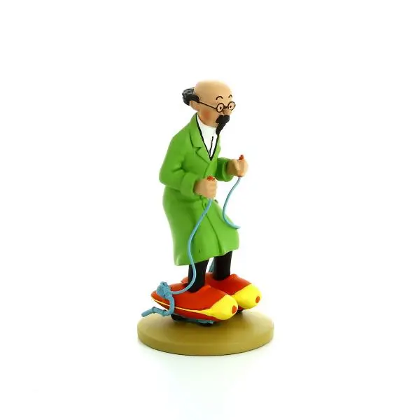 Figurine résine Tintin 12 cm - Tournesol patins à moteur