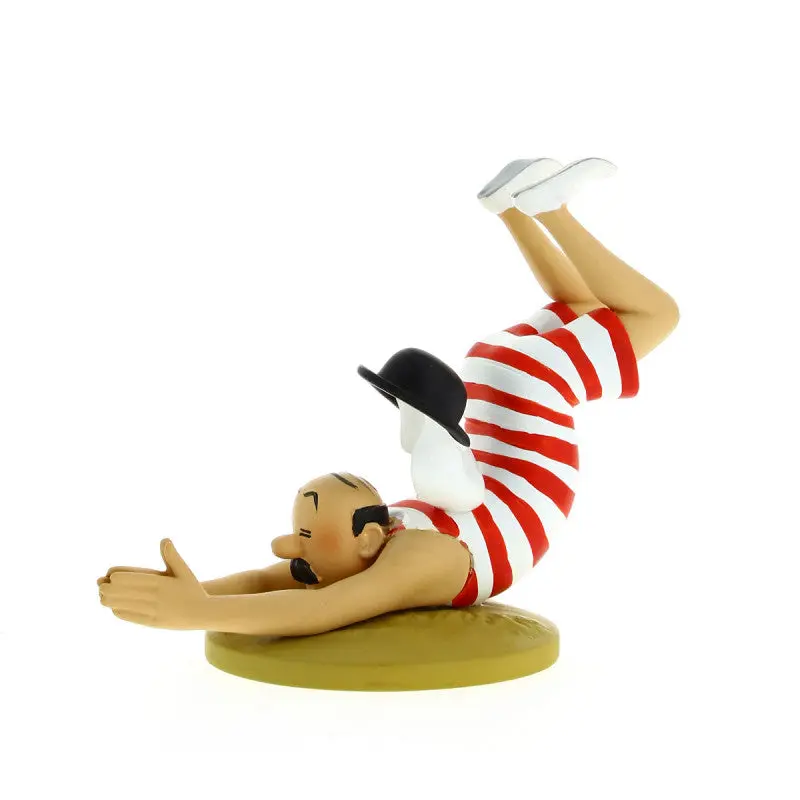 Figurine résine Tintin 12cm - Dupont baigneur