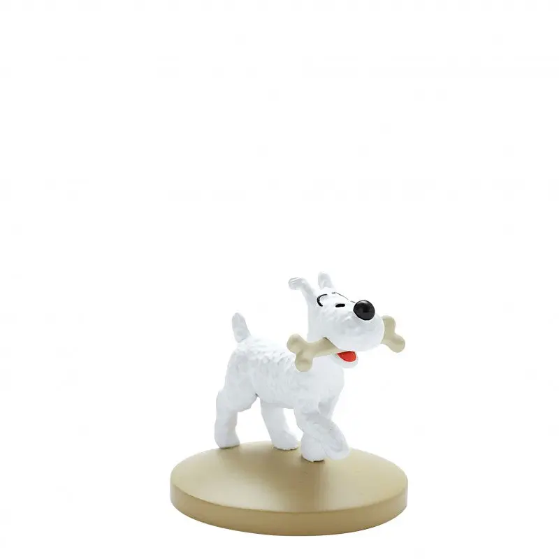 Figurine résine Tintin 12cm - Milou avec os