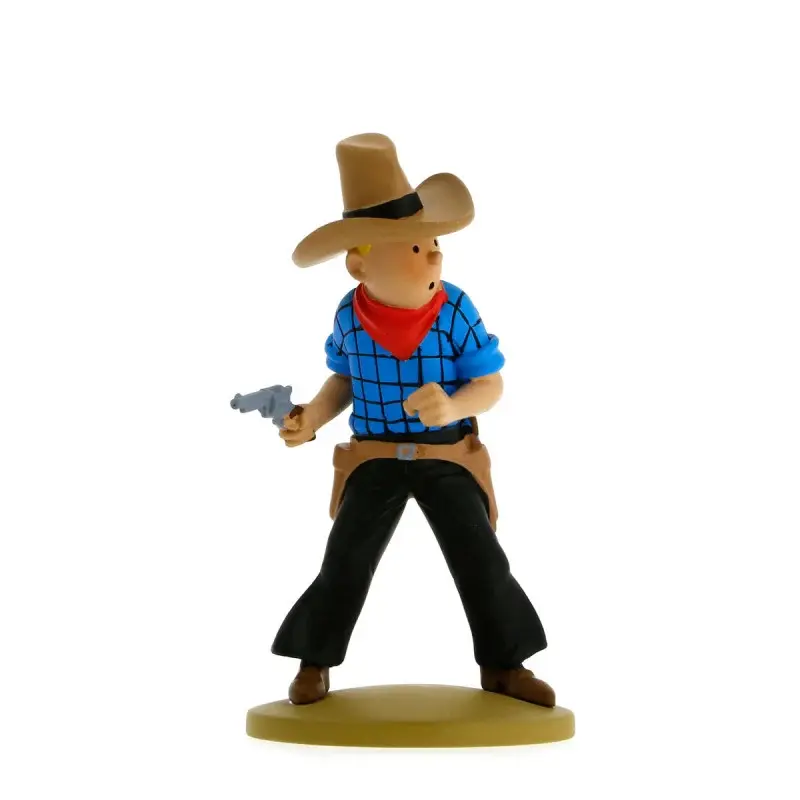 Figurine résine Tintin 12cm - Tintin cow-boy