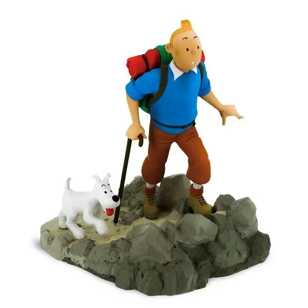 Figurine résine Tintin & Milou randonneur - Objectif Lune