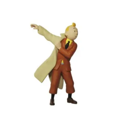 Figurine Tintin PVC - Tintin met son manteau