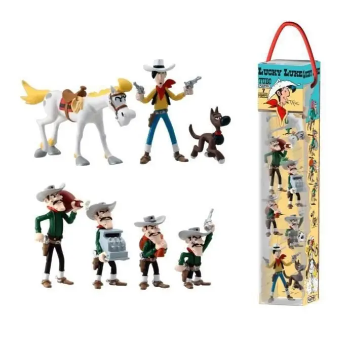 Figurines PVC Lucky Luke et Les Dalton - Tubo x7