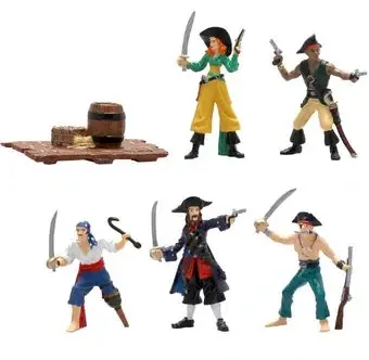 Figurines PVC Pirates - Tubo x 6