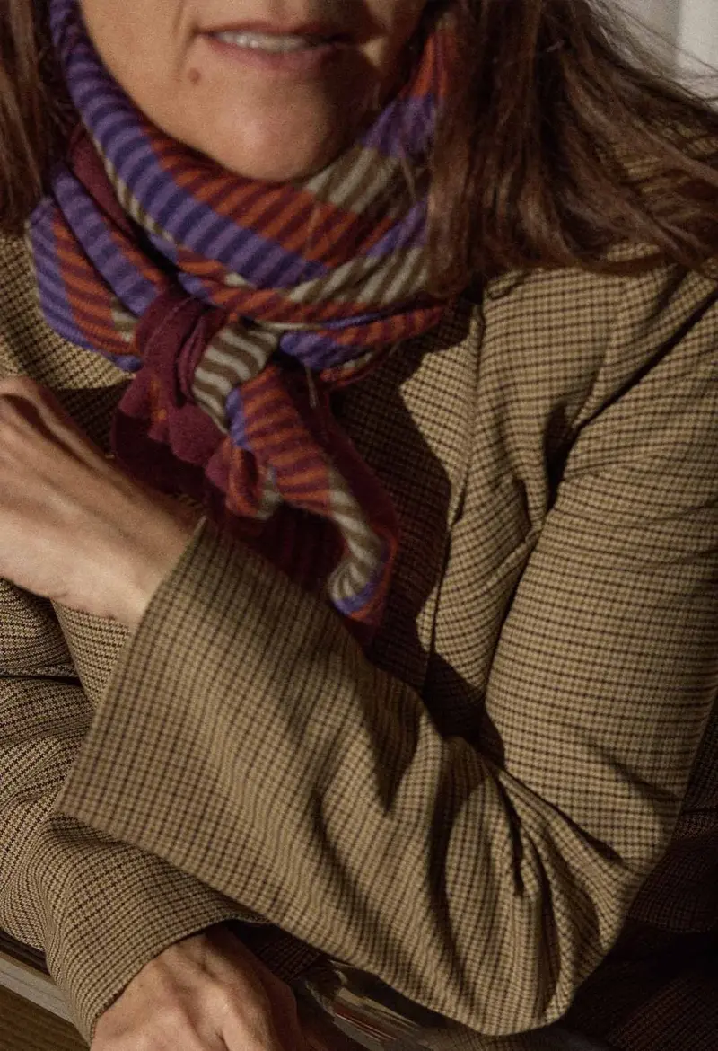 Foulard en Laine Opale Bordeaux - Gabrielle Paris