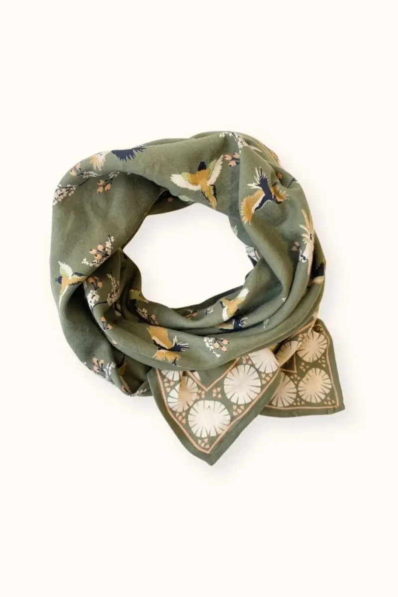 Foulard Latika Cerisier Eucalyptus - Apaches Collections