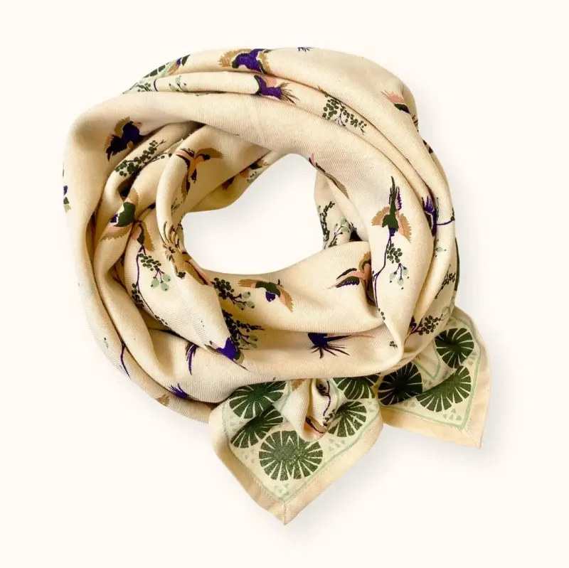 Foulard Latika Cerisier Kaki - Apaches Collections