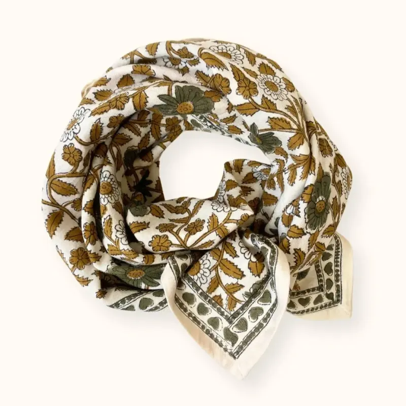 Foulard Latika Cœur Macadamia - Apaches Collections