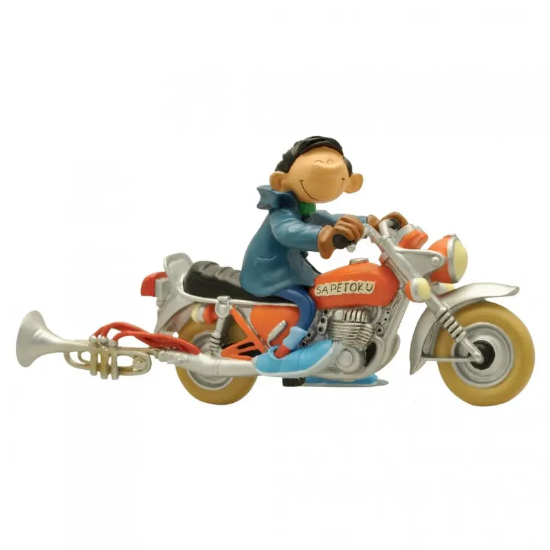 Gaston moto Sapetoku - Figurine résine