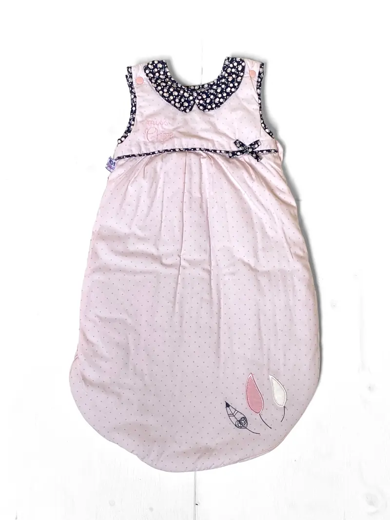 Gigoteuse rose, col claudine, Sauthon, 0-6 mois