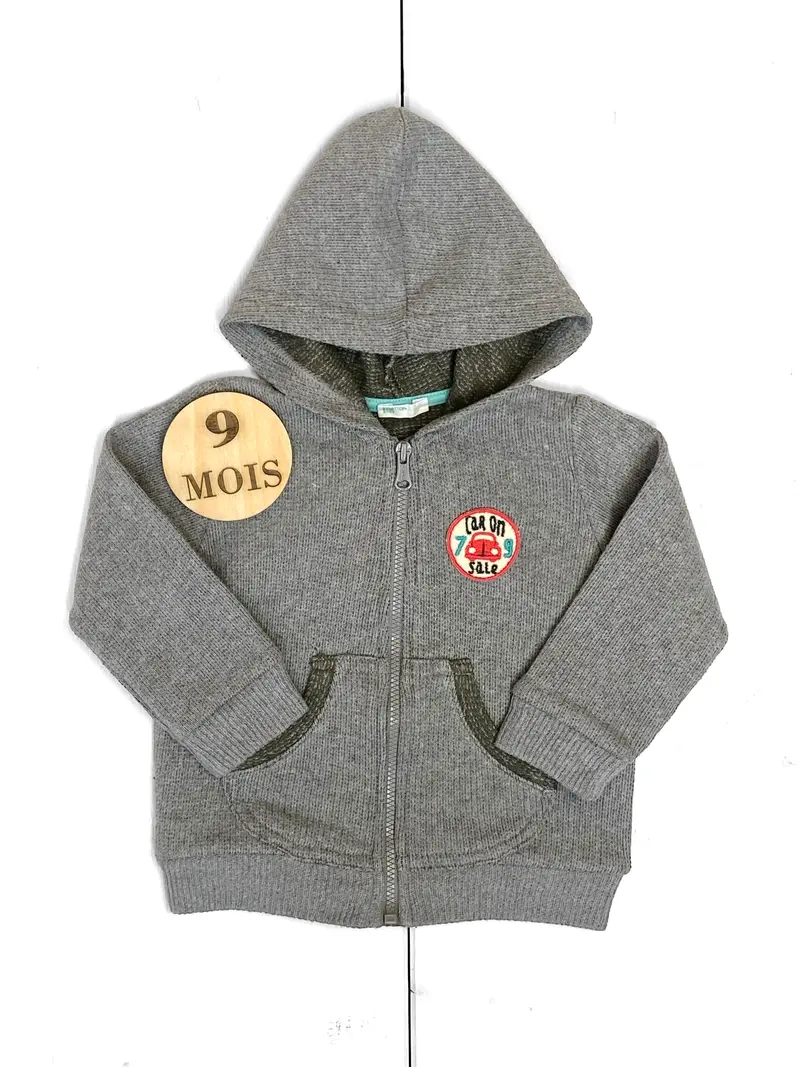 Gilet à capuche, gris, Benetton