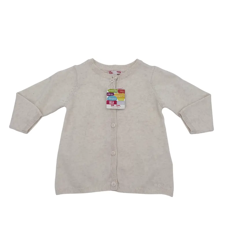Gilet maille beige chiné — 9 mois