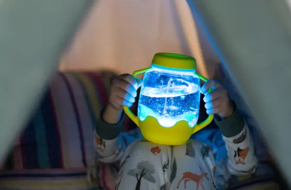 Glo Pals Bouteille sensorielle à remplir Jaune