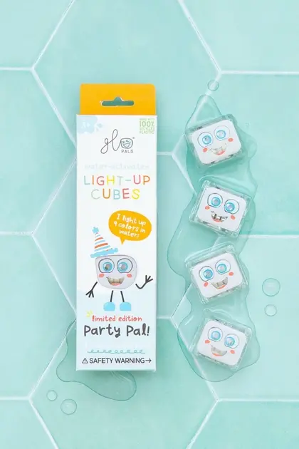 Glo Pals Cubes lumineux Party Blanc - Lot de 4