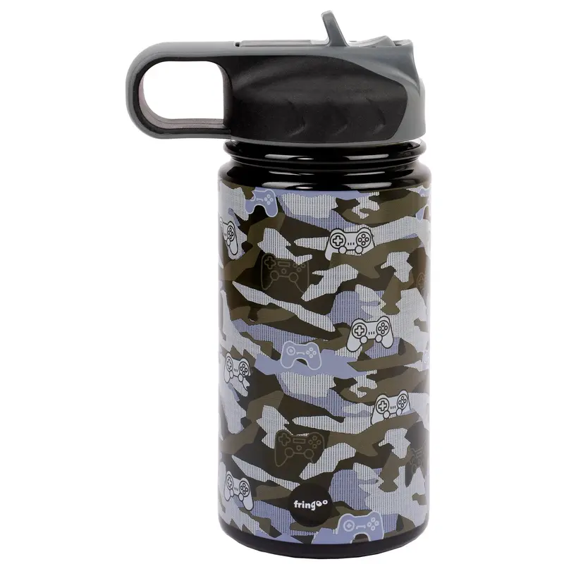 Gourde en acier inoxydable avec paille – 350ml – Game Pad Camo