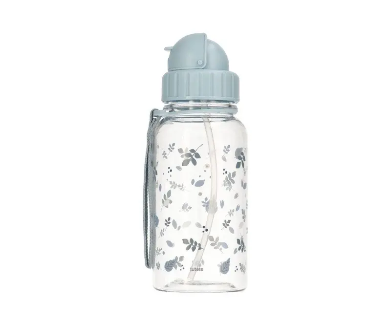 Gourde en Tritan Feuilles Couleur Bleu - 500 ml